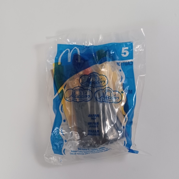 MCDONALDS HAPPY MEAL 2004 Disney Aladdin Toys #5 Jafar Toy NEW In Pack - Picture 7 of 7